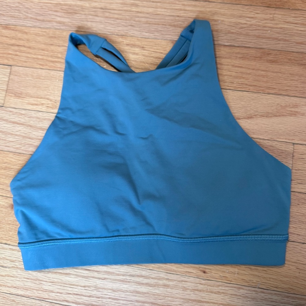 Lululemon high neck energy bra - size 6, teal